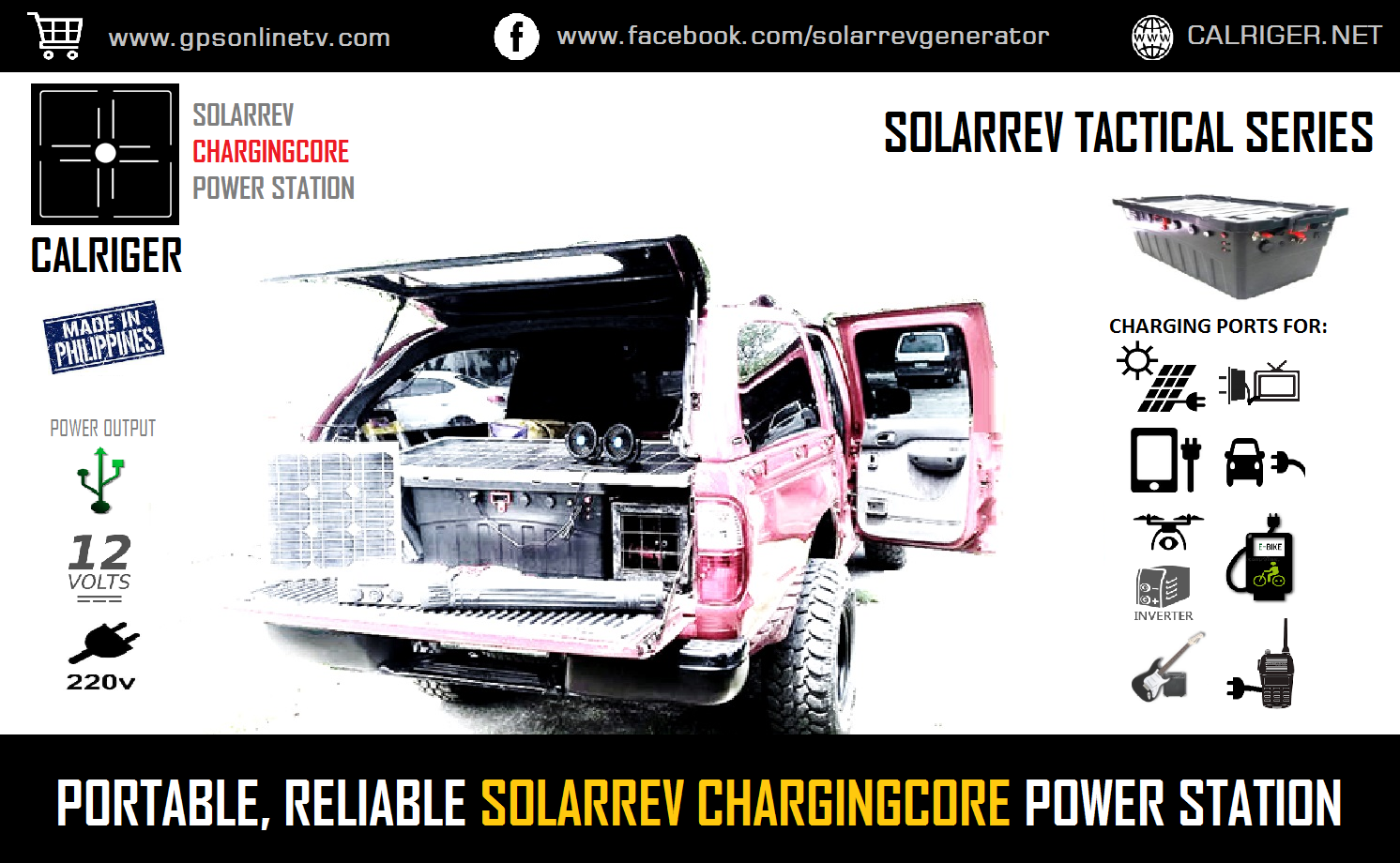CALRIGER SOLARREV CHARGINGCORE POWER STATION